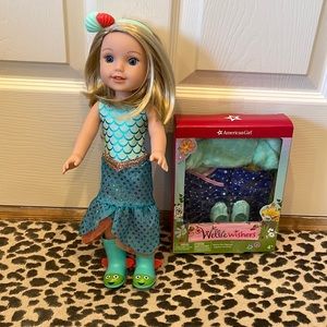 American Girl Wellie Wishers Camille Doll and PJs